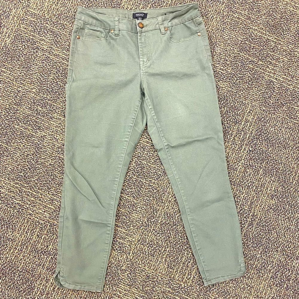 JONES New York khaki twill stretch cropped jeans‎
